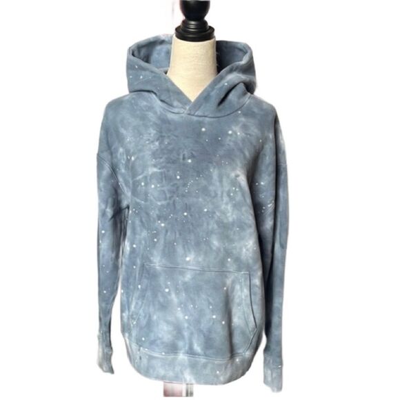 Abercrombie & Fitch Tops - Abercrombie & Fitch Relaxed Fit Blue Tie-Dye & Splatter Print Hoodie (Small)